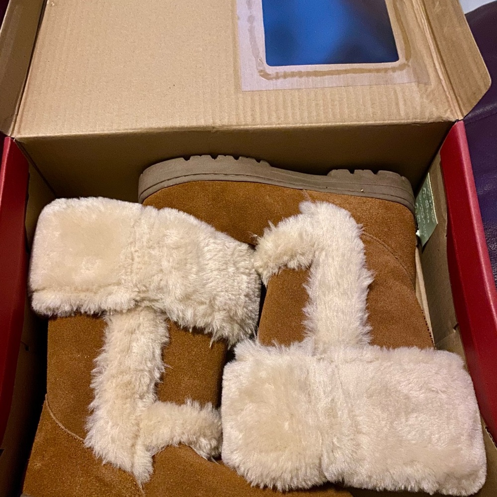 Style & Co. Tan and Cream Kids Boots
